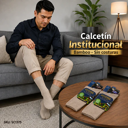 Calcetín Institucional Bamboo - Sin costuras