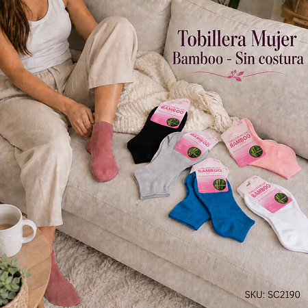 Tobillera Mujer Bamboo - Sin costura