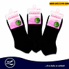 Tobillera Mujer Negro unicolor +Bamboo Sin Costura  