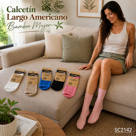 Calcetín Largo Americano Bamboo Mujer