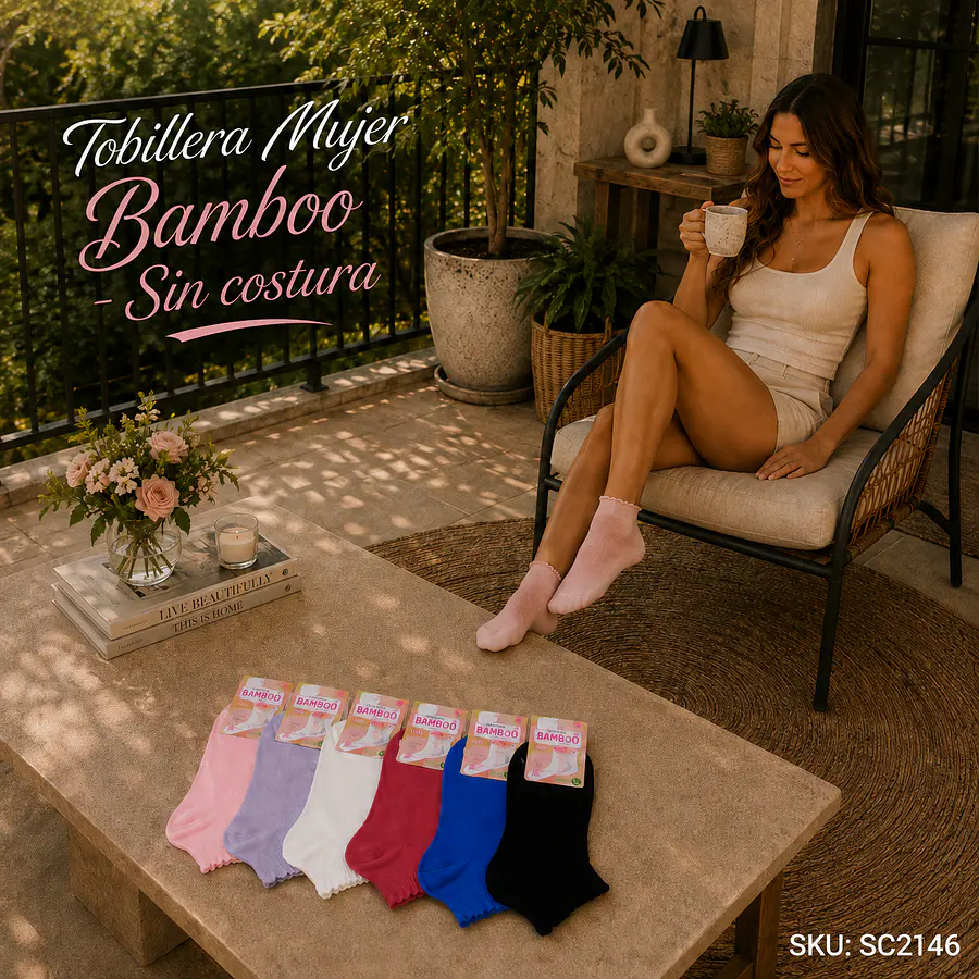 Tobillera Mujer Bamboo - Sin costura