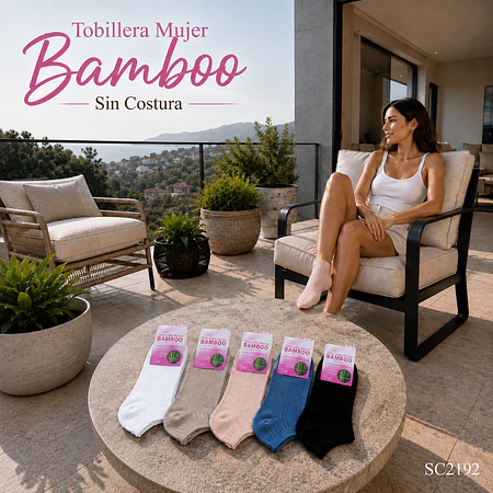 Tobillera Mujer Bamboo Sin Costura