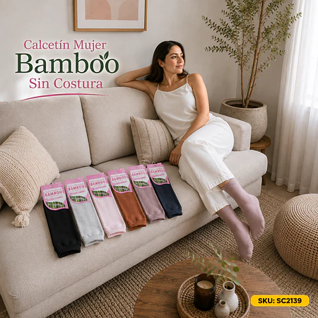 Calcetín Mujer Bamboo Sin Costura