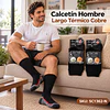 Calcetín NEGRO Hombre Largo Térmico Cobre +Lana 