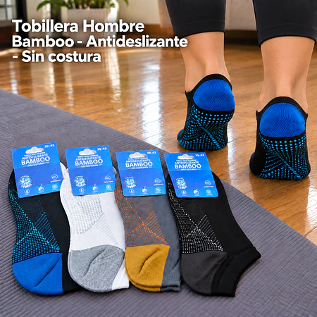 Tobillera Hombre Bamboo - Antideslizante  - Sin costura