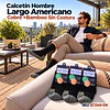 Calcetín Hombre Largo Americano Negro Cobre +Bamboo Sin Costura
