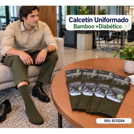 Calcetín Hombre Uniformado Bamboo +Diabético