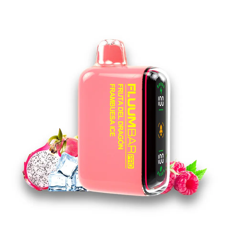 Vaporizador Desechable Fruta del Dragón Frambuesa Ice 30000 Puffs - Fluumbar Pro 1