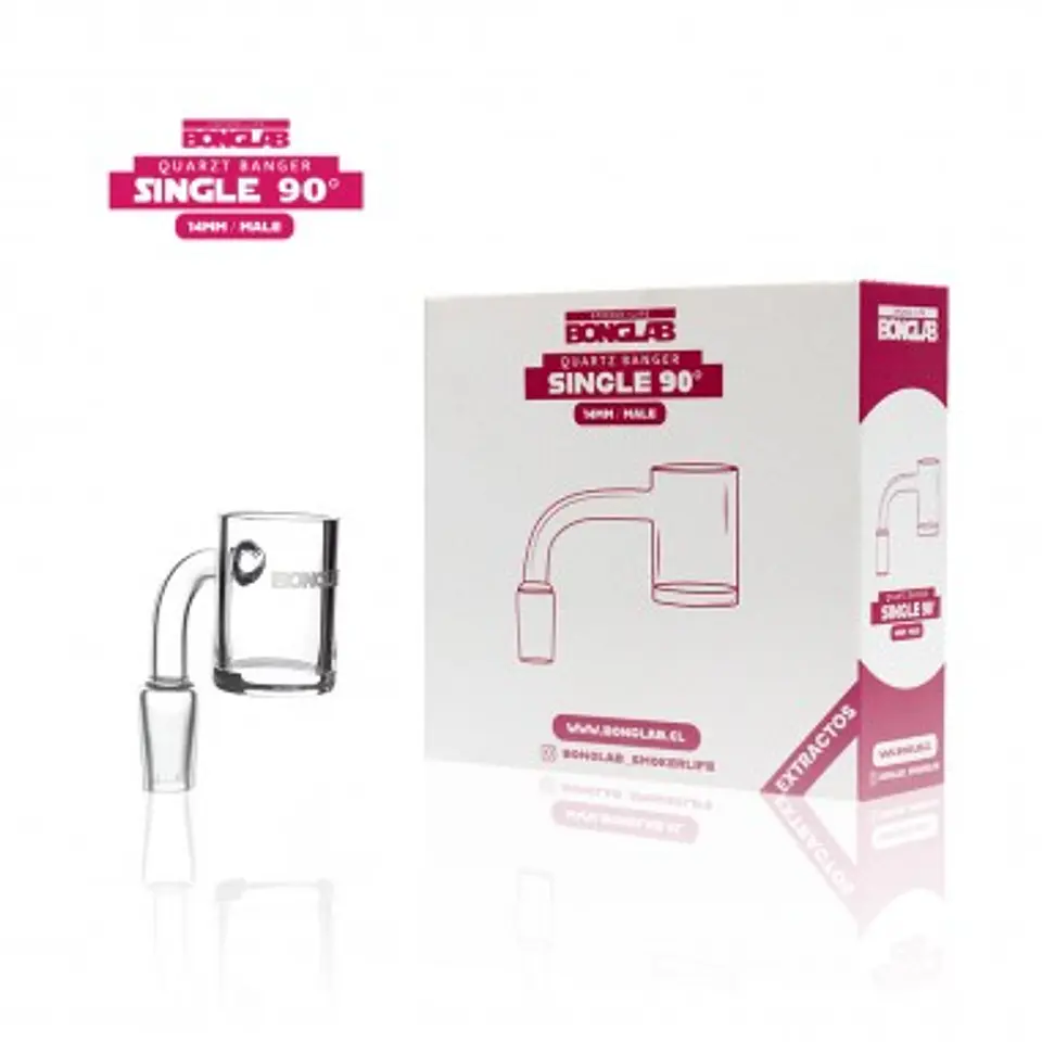 BANGER CUARZO SIMPLE 90 GRADOS 14MM - BONGLAB 1