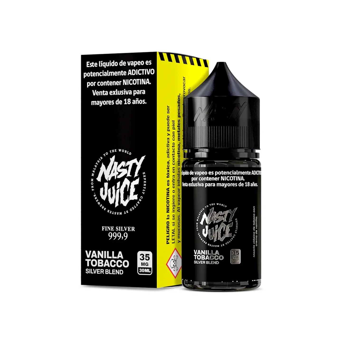 E-Liquid Silver Blend Vanilla Tobacco Salt 35mg 30ml - Nasty Juice 1