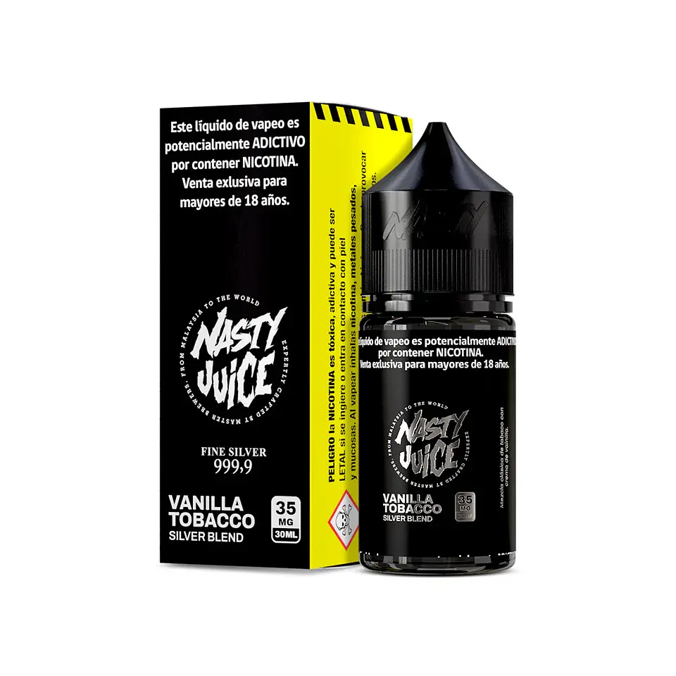 E-Liquid Silver Blend Vanilla Tobacco Salt 35mg 30ml - Nasty Juice 1