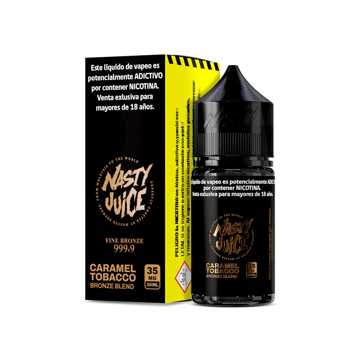 E-Liquid Bronze Blend Caramel Tobacco Salt 35mg 30ml - Nasty Juice 1