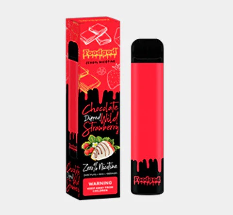 VAPORIZADOR DESECHABLE FOODGOD 2400 PUFF 0% - CHOCO WILD STRAWBERRY