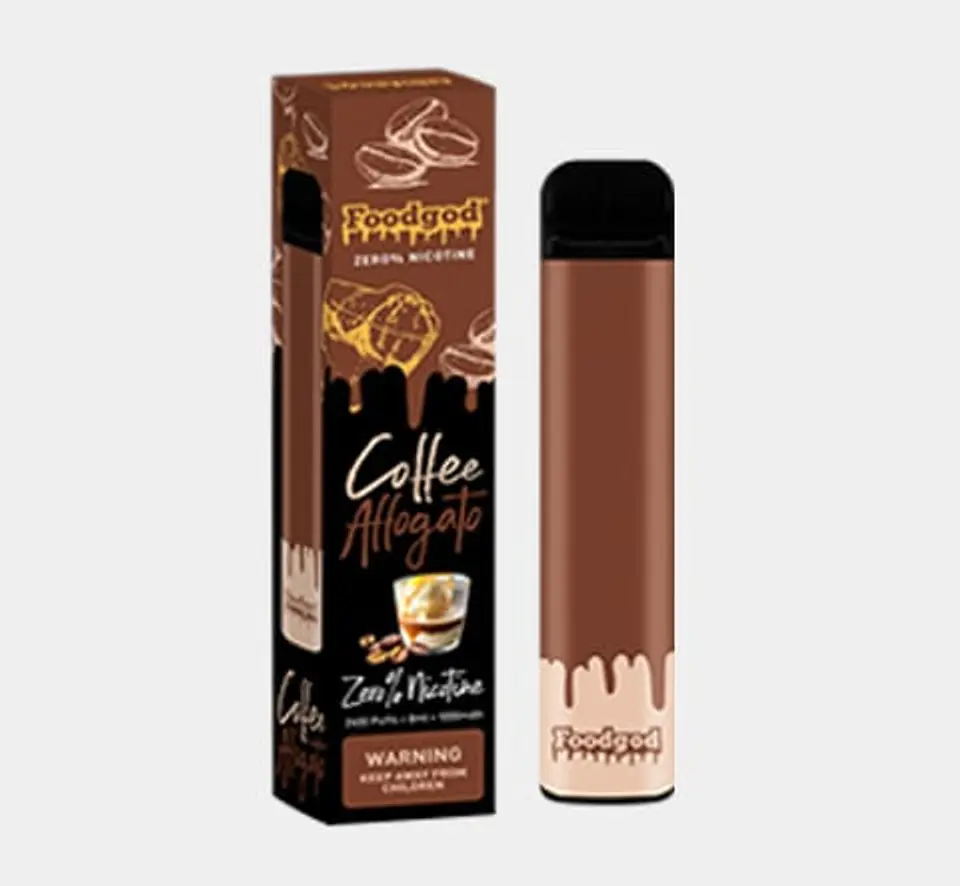 VAPORIZADOR DESECHABLE FOODGOD 2400 PUFF 0% - COFFEE AFFOGATO 1