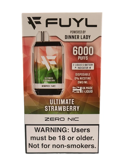 VAPORIZADOR DESECHABLE FUYL DINNER LADY 6000 PUFF 0% - ULTIMATE STRAWBERRY