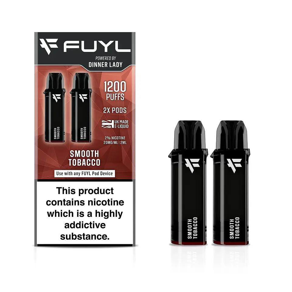 VAPORIZADOR DESECHABLE FUYL POD DINNER LADY 1200 PUFF  (2X600 PUFF) 0% - SMOOTH TOBACCO 1