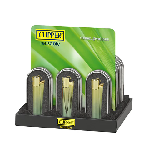 ENCENDEDOR METAL GREEN GRADIENT - CLIPPER