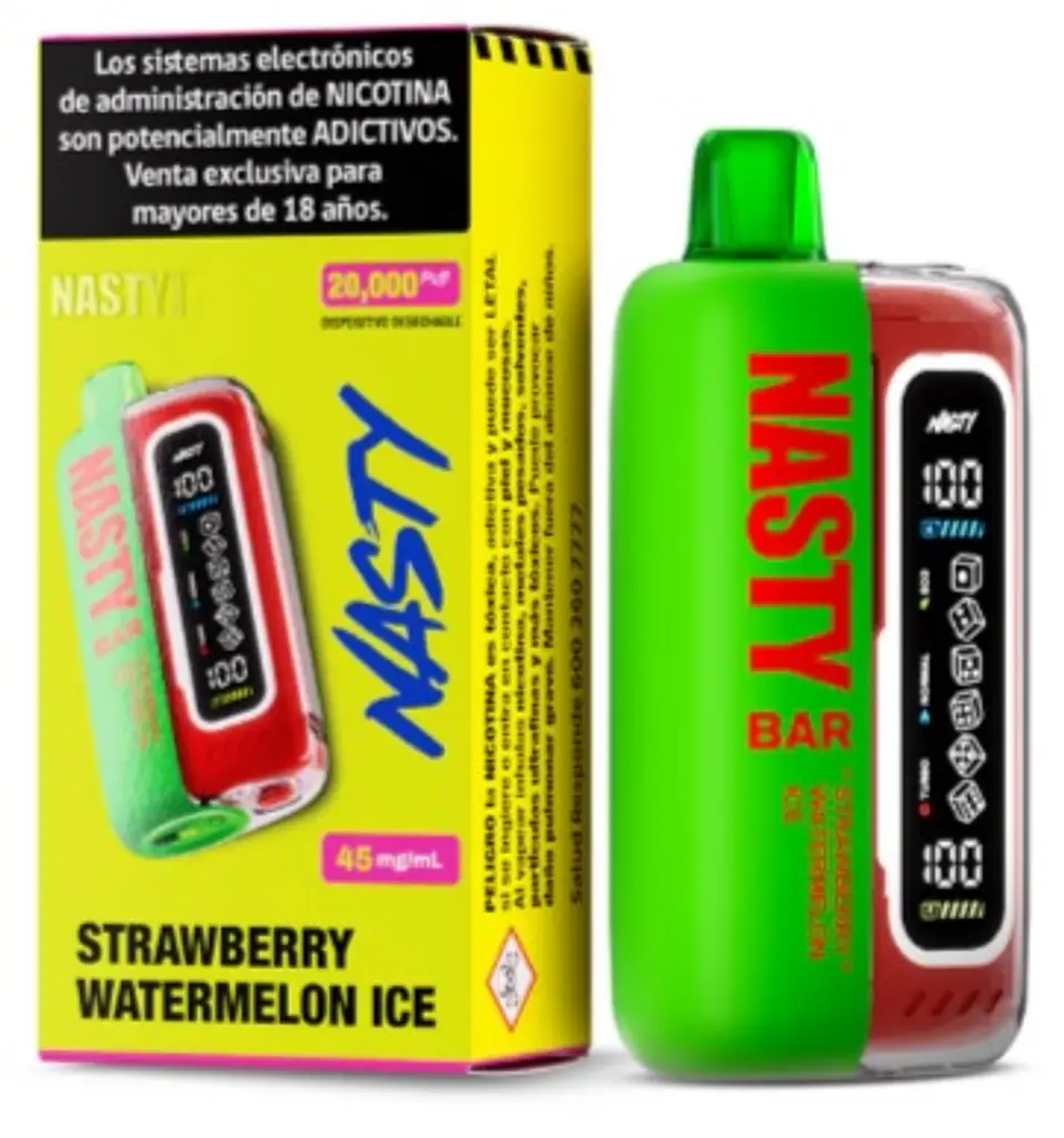Vaporizador Salt Nasty Bar 20K Strawberry Watermelon Ice 45mg 1