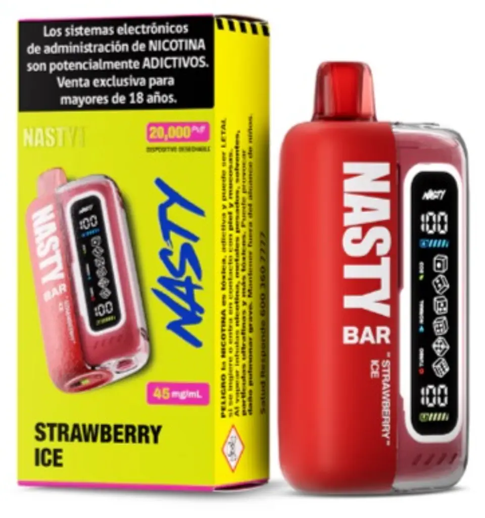 Vaporizador Salt Nasty Bar 20K Strawberry Ice 45mg 1
