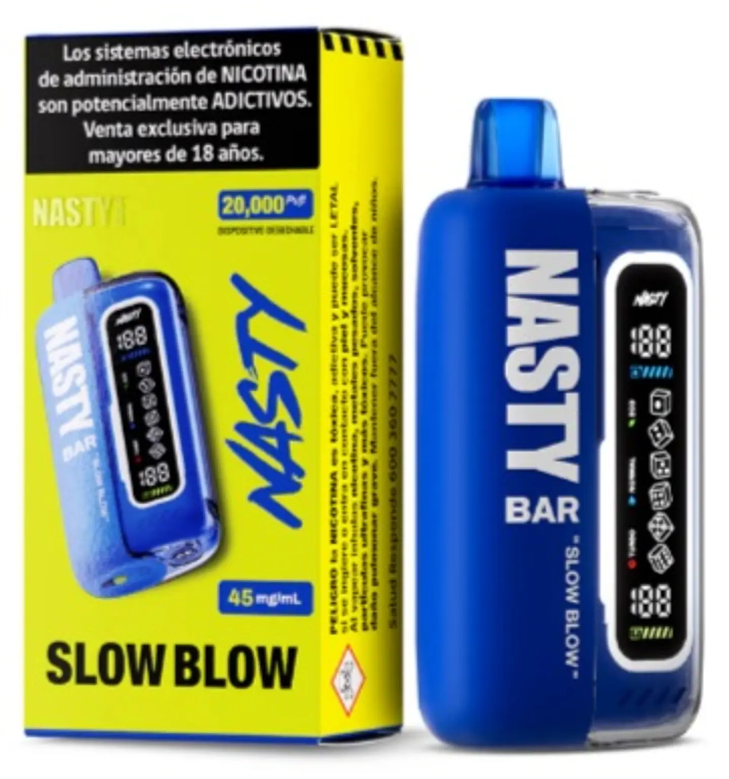 Vaporizador Salt Nasty Bar 20K Slow Blow 45mg 1