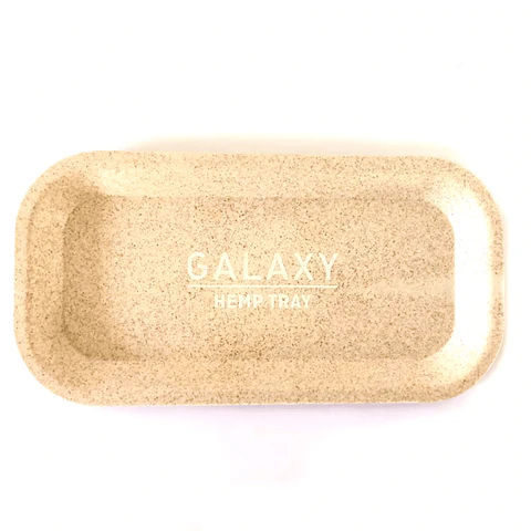 BANDEJA BIODEGRADABLE WHITE HEMP ROLLING TRAY-GALAXY