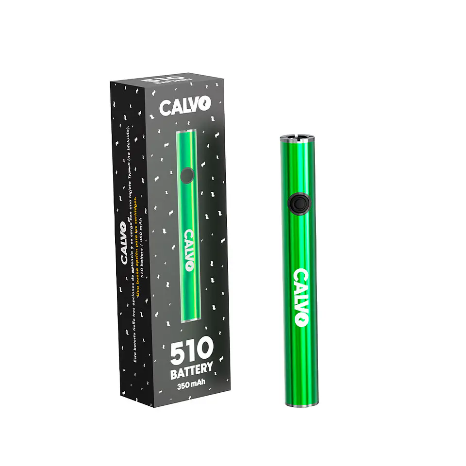 BATERIA CARTRIDGE 510 GREEN - CALVO GLASS 1