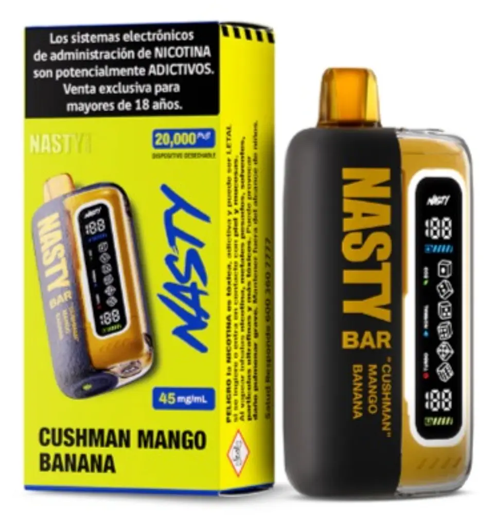 Vaporizador Salt Nasty Bar 20 Cushman Mango Banana 45mg 1