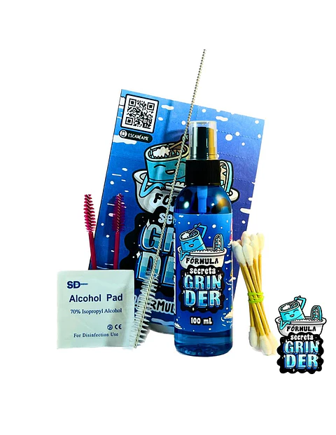 KIT LIMPIADOR GRINDER 100ML (AZUL) FÓRMULA SECRETA 420
