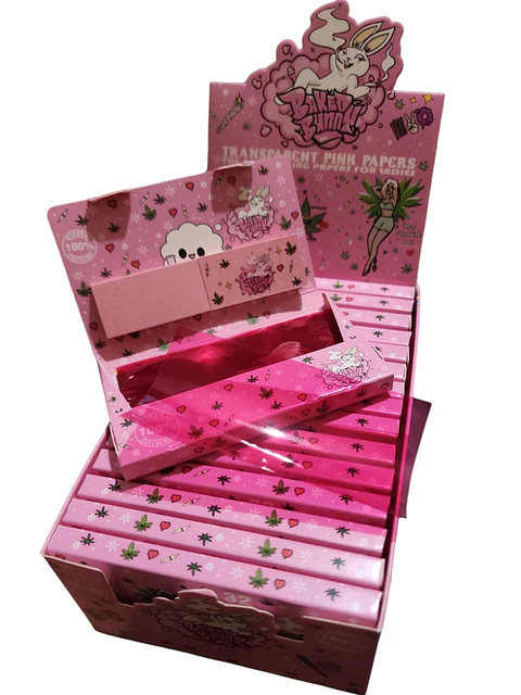 PAPELILLO CELULOSA ROSADA 1 1/4 + TIPS - BAKED BUNNY