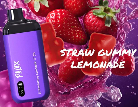 VAPORIZADOR DESECHABLE PALAX STRAW GUMMY LEMONADE 0% NIC 8000 PUFFS