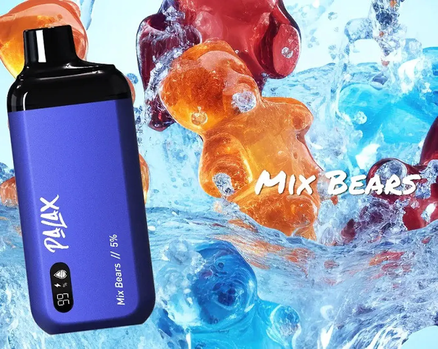 VAPORIZADOR DESECHABLE PALAX MIX BEARS 0% NIC 8000 PUFFS 1