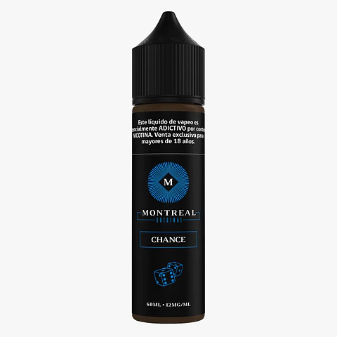 Líquido vaporizador Chance 12mg 60ml - Montreal Original