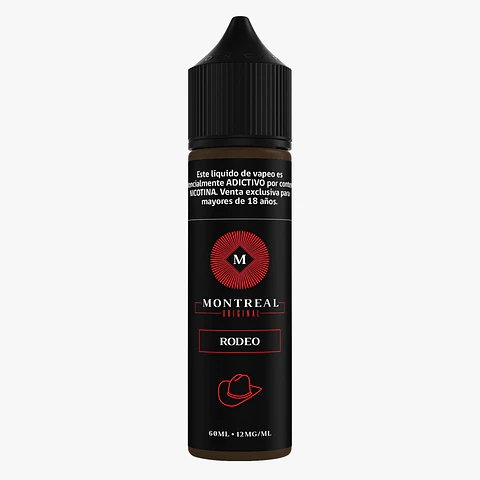 Líquido vaporizador Rodeo 12mg 60ml - Montreal Original