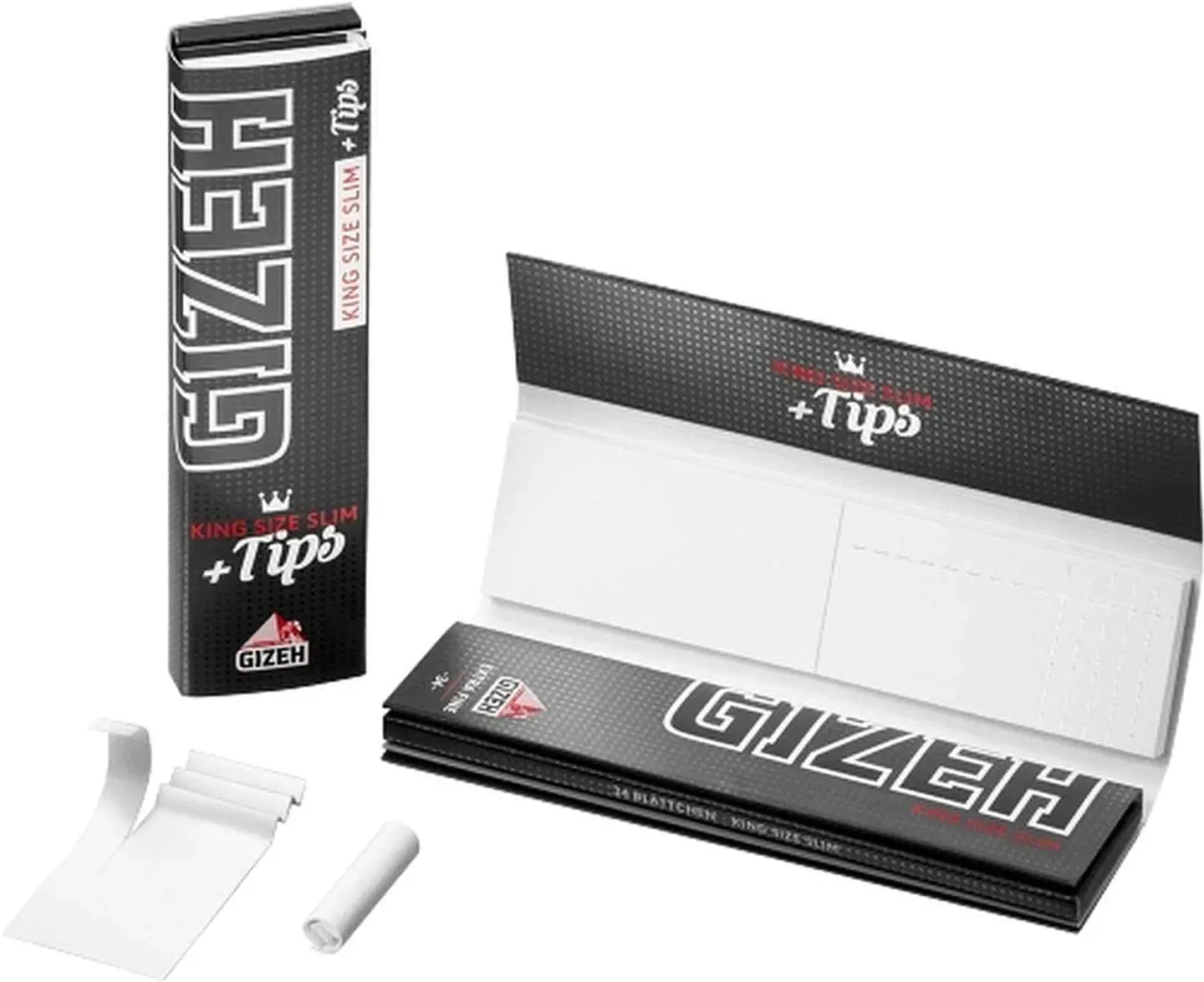 PAPELILLOS GIZEH BLACK KING SIZE + TIPS 1