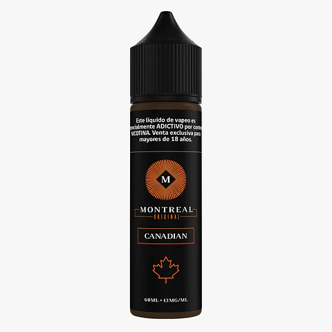 Líquido vaporizador Canadian 12mg 60ml - Montreal Original
