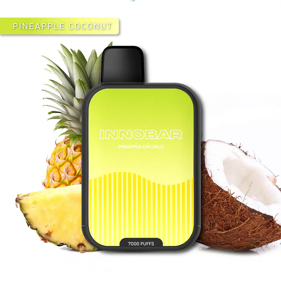 VAPER DESECHABLE PINEAPPLE COCONUT 7000 PUFFS 4.5% - INNOBAR 1