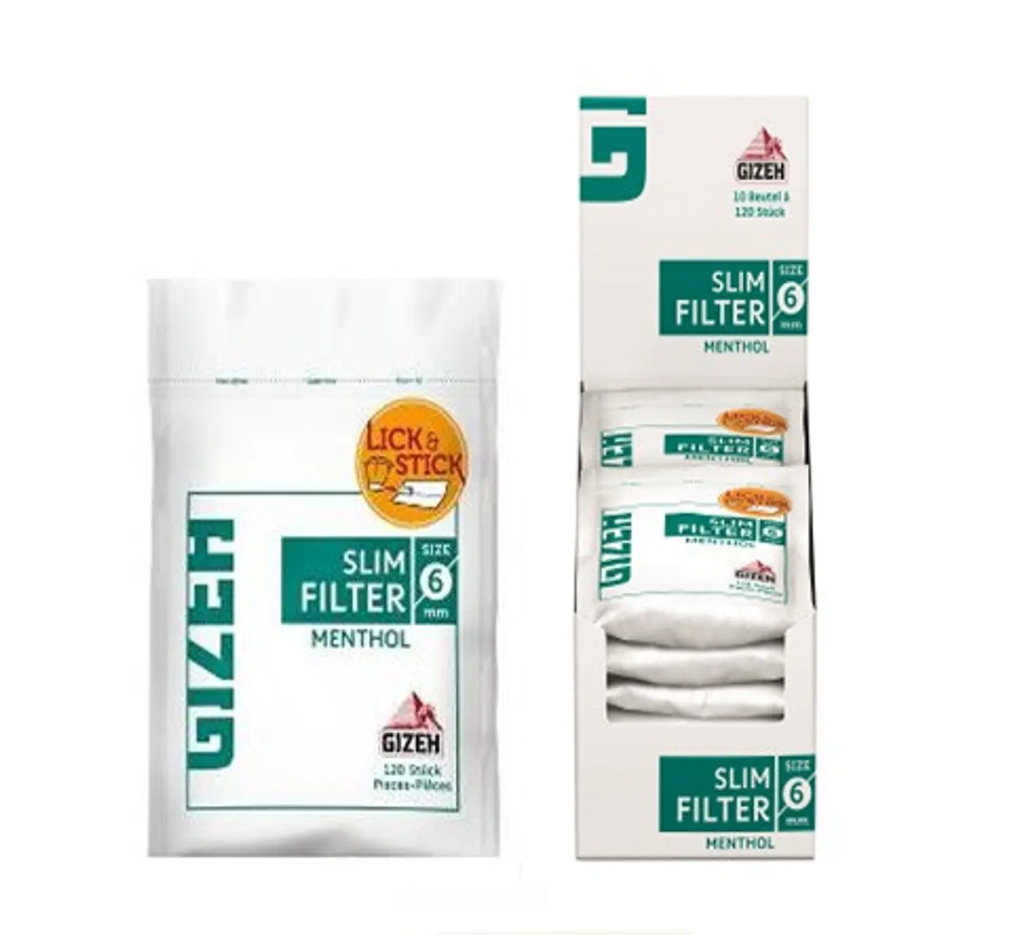 FILTRO GIZEH MENTOLADO SLIM 120 UNID. 1