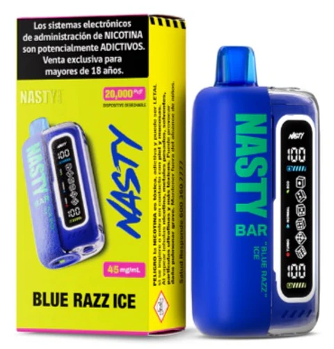 Vaporizador Salt Nasty Bar 20 Blue Razz Ice 45mg