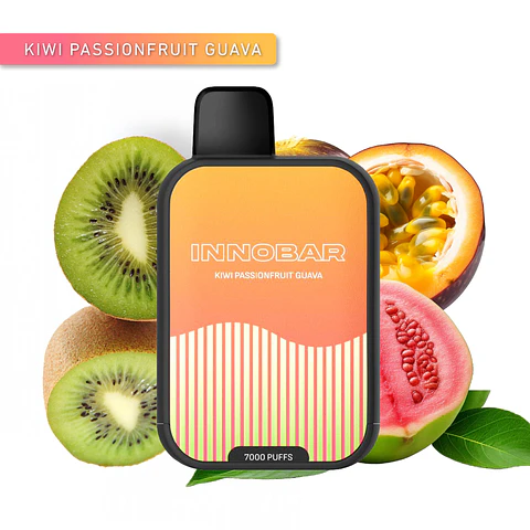 VAPER DESECHABLE KIWI PASSIONFRUIT GUAVA 7000 PUFFS 5% - INNOBAR