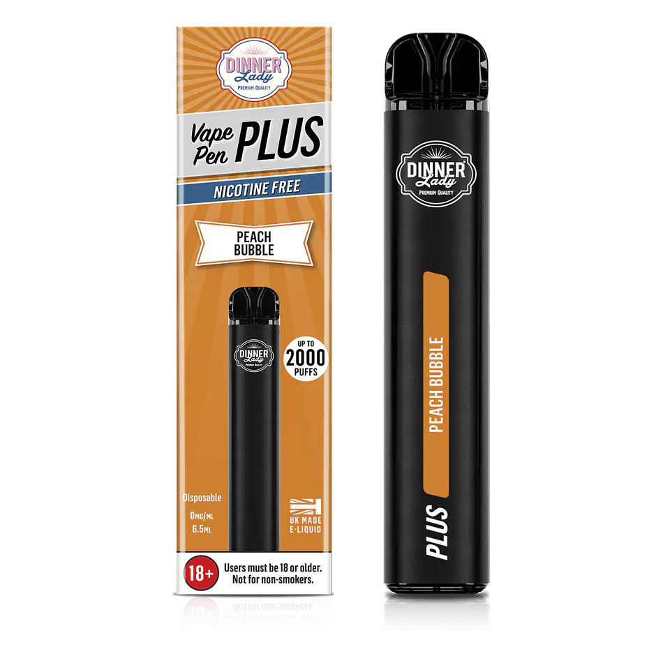 VAPORIZADOR DESECHABLE VAPE PENPLUS DINNER LADY 2000 PUFF PEACH BUBBLE 0% NIC 1