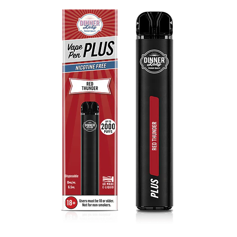 VAPORIZADOR DESECHABLE VAPE PENPLUS DINNER LADY 2000 PUFF RED THUNDER 0% NIC