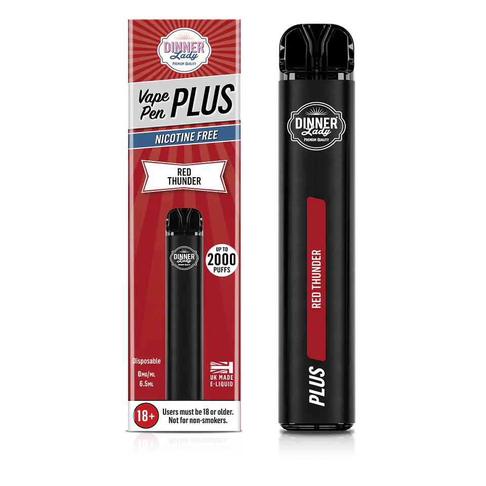VAPORIZADOR DESECHABLE VAPE PENPLUS DINNER LADY 2000 PUFF RED THUNDER 0% NIC 1