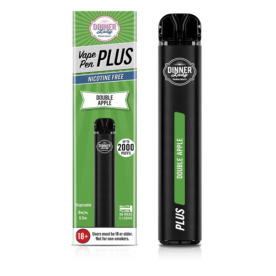 VAPORIZADOR DESECHABLE VAPE PENPLUS DINNER LADY 2000 PUFF DOUBLE APPLE 0% NIC 1