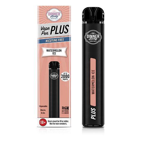 VAPORIZADOR DESECHABLE VAPE PENPLUS  DINNER LADY 2000 PUFF WATERMELON ICE 0% NIC