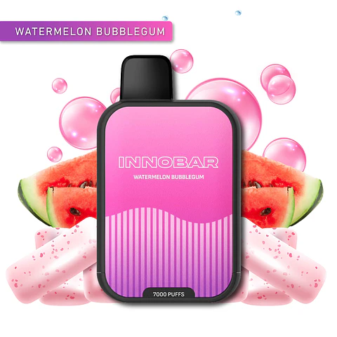 VAPER DESECHABLE WATERMELON BUBBLEGUM 7000 PUFFS 4.5% - INNOBAR