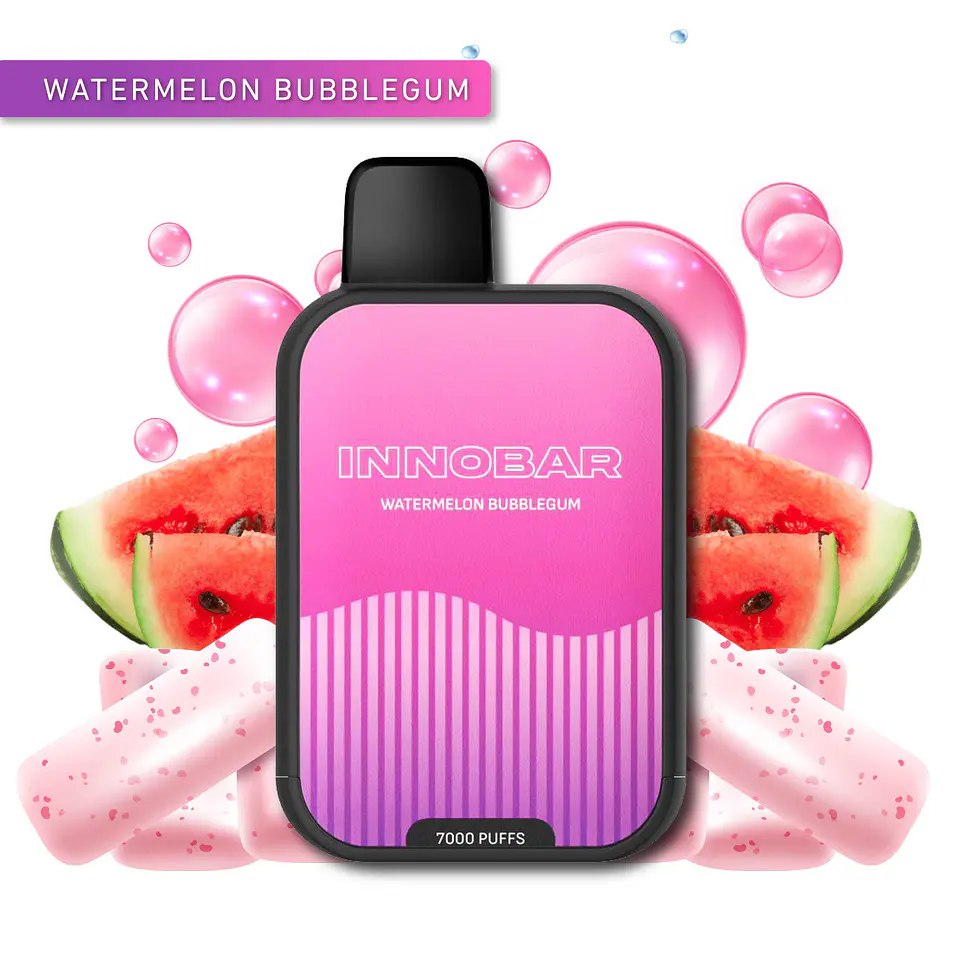 VAPER DESECHABLE WATERMELON BUBBLEGUM 7000 PUFFS 4.5% - INNOBAR 1
