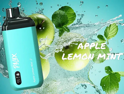 VAPORIZADOR DESECHABLE PALAX APPLE LEMON MINT 0% NIC 8000 PUFFS