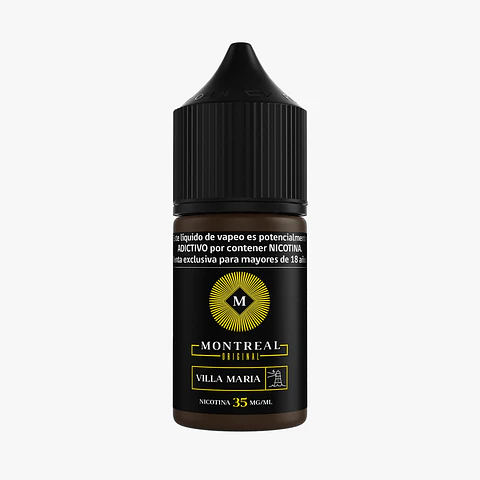 Líquido vaporizador Villa María Salt 35mg 30ml - Montreal Original