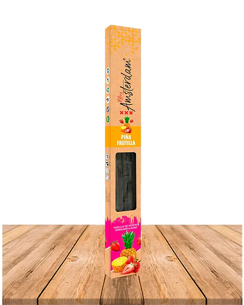 INCIENSO JARDIN ROLLING AMSTERDAM 41 CM PIÑA FRUTILLA 2 HORAS !