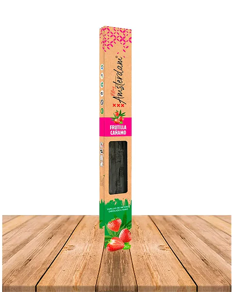 INCIENSO JARDIN ROLLING AMSTERDAM 41 CM FRUTILLA CÁÑAMO 2 HORAS !